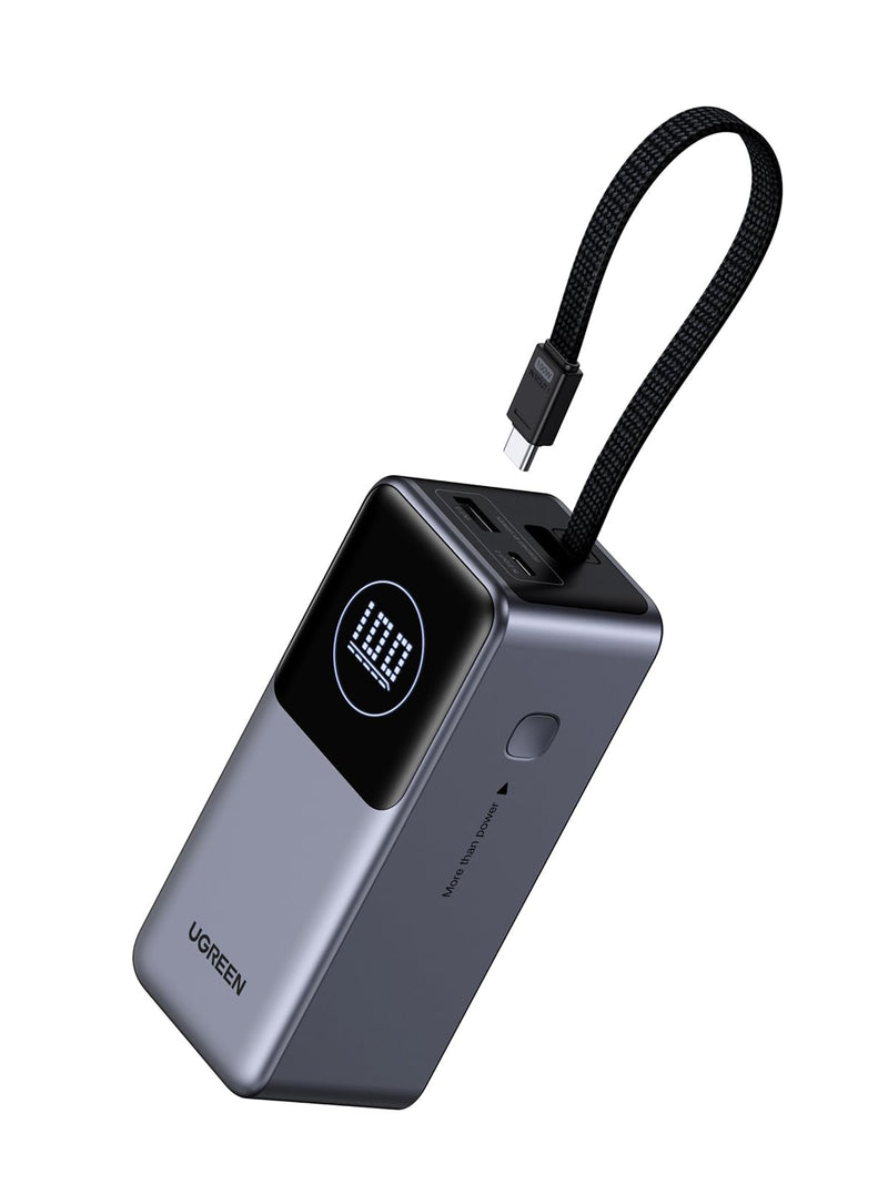 UGREEN Nexode 130W Batterie Externe 20000mAh Câble USB C Intégré 100W 2 Ports Power Bank Portable Charge Rapide PD 3.0 Compatible avec iPhone 17 16 15 14 Air Plus Pro Max Galaxy S25 S24 MacBook iPad