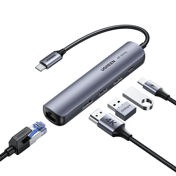 UGREEN Hub USB C 5 en 1 PD 100W (HDMI 4K@60Hz, PD 100W)