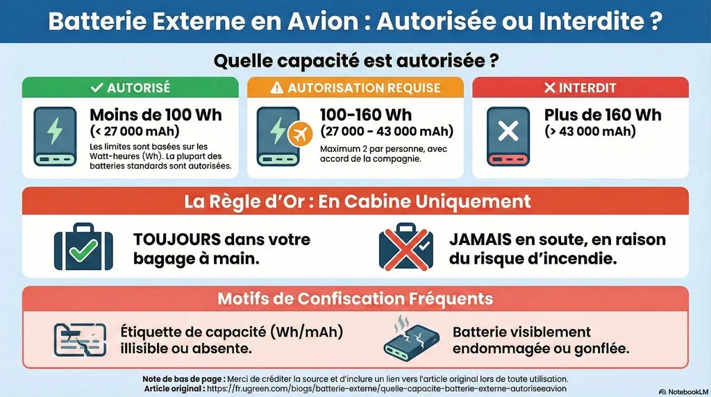 Quelle capacité de batterie externe en mAh est autorisée en avion ? Règles UE expliquées (2026)