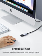 UGREEN Câble Rallonge USB 3.0 Cable Extension Type A Mâle vers Femelle,0.5M