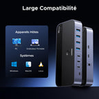 UGREEN 10Gbps Switch USB C 3.2 Commutateur KVM 2 PC Entrées 7 Sorties