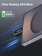 UGREEN Zapix Câble USB C 100W PD 20V 5A Charge Rapide Nylon Tressé (3M)