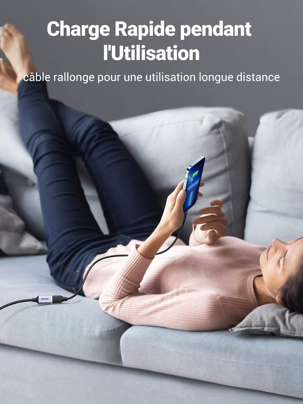 UGREEN Câble Rallonge USB 3.0 Cable Extension Type A Mâle vers Femelle (5M)