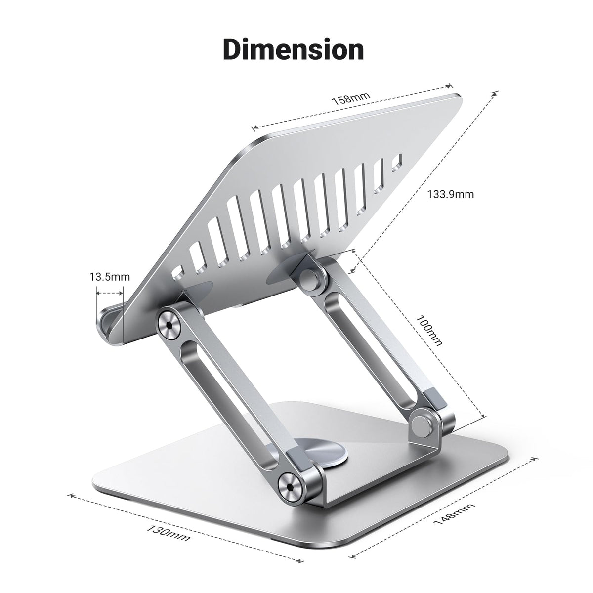 UGREEN Support Tablette Bureau Réglable -demension