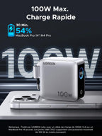 UGREEN Nexode Pro 100W Chargeur Rapide USB C 4 Ports avec Écran Intelligent | GaN Tech, Compatible avec iPhone 17 Pro Max Air 16 15 14 13 Galaxy S26 S25 Pixel 10 9 iPad MacBook Neo Air Pro M5 M4 M3 M2 M1