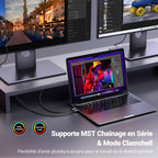 UGREEN Câble USB C vers DisplayPort 1.4 8K 60Hz Câble Thunderbolt 4 3 DP 3M