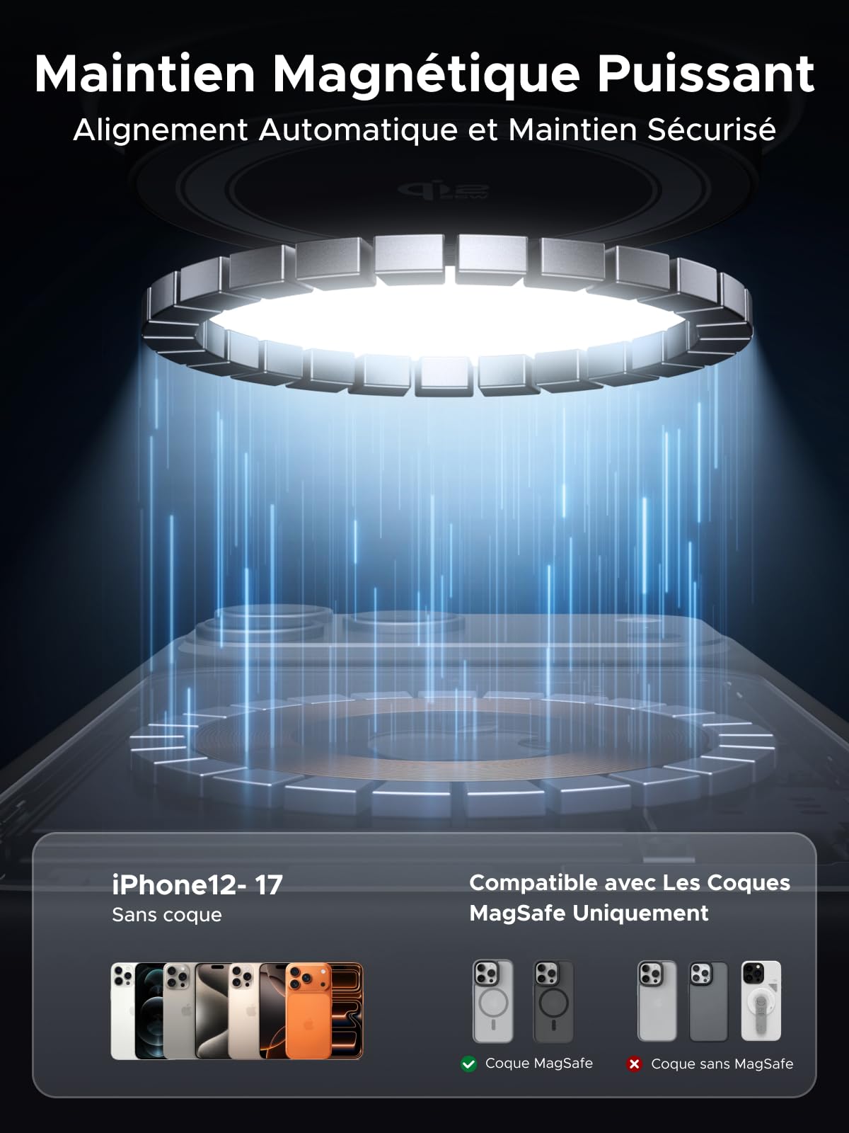 UGREEN MagFlow Pro 2 in 1 Induction Charger Qi2 25W, TEC Fan