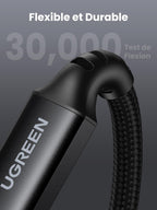 UGREEN Zapix Câble USB C 100W PD 20V 5A Charge Rapide Nylon Tressé (2M)