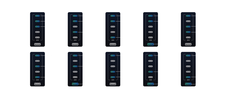 Charge à 3 port