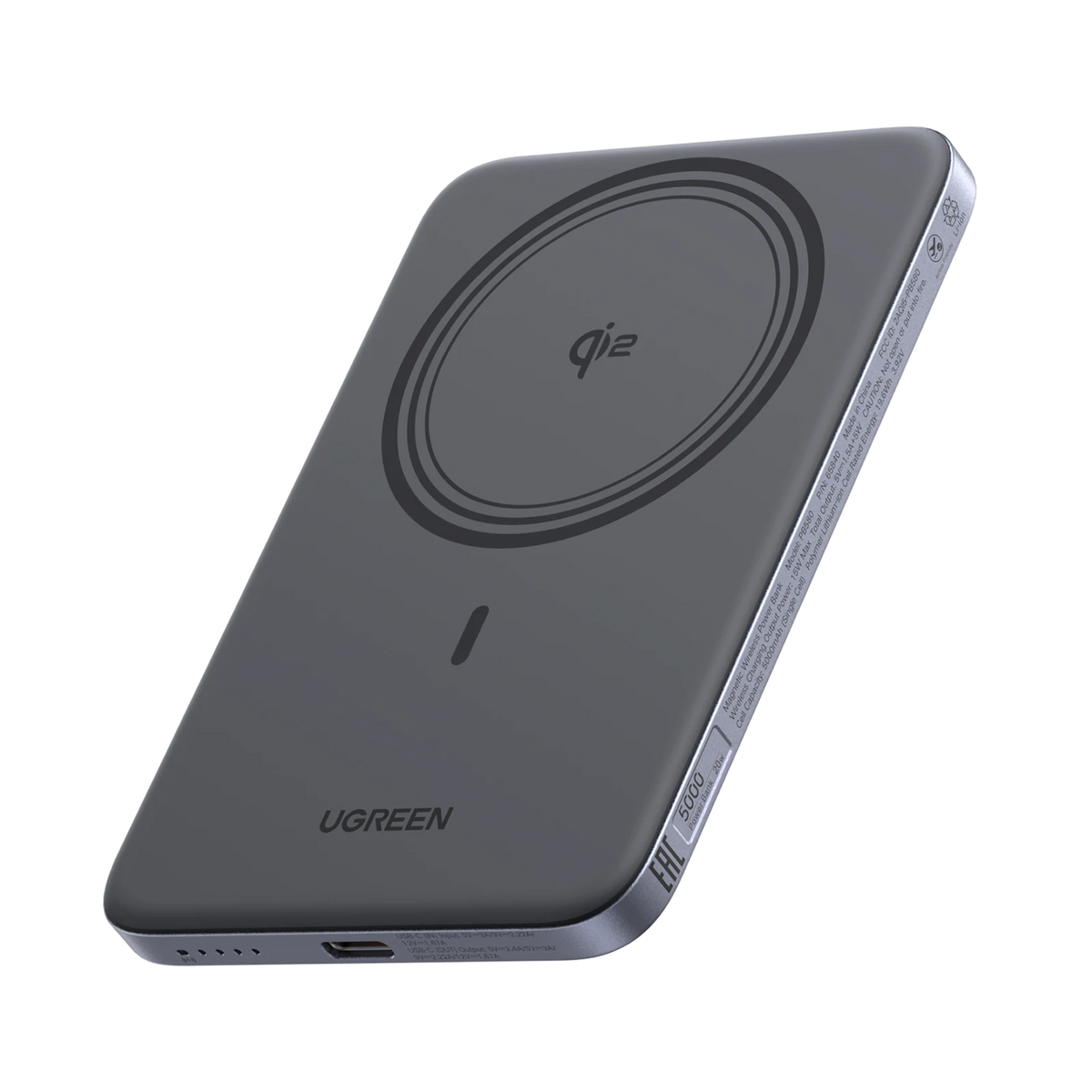 UGREEN MagFlow Air Batterie Externe Magnétique (5000mAh, Qi2 15W)