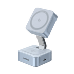 UGREEN MagFlow Chargeur sans fil magnétique 2-en-1 (Qi2 25 W, compatible MagSafe)