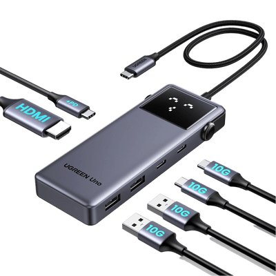 UGREEN Uno 10Gbps Hub USB C HDMI 4K 60Hz 100W PD Charge Adaptateur
