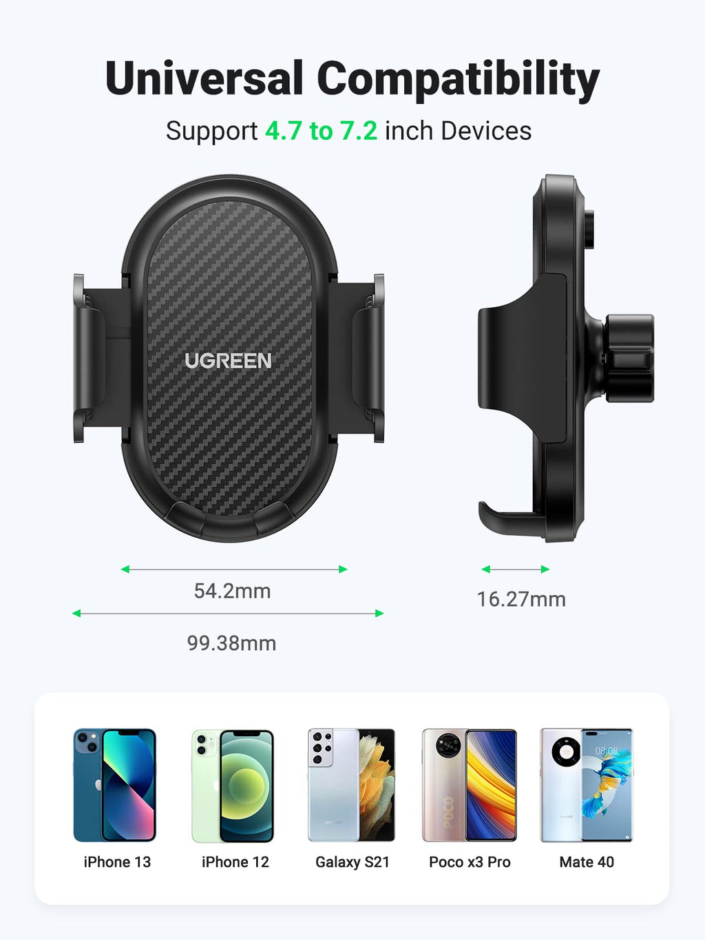 UGREEN Support Téléphone Voiture 360 Degrés
