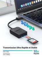 UGREEN USB 3.0 Lecteur de Carte SD Micro SD Adaptateur